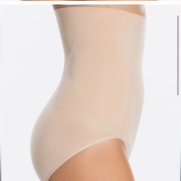 SPANX® OnCore High-Waisted Brief in Soft Nude - Size L - Picture 3 of 14